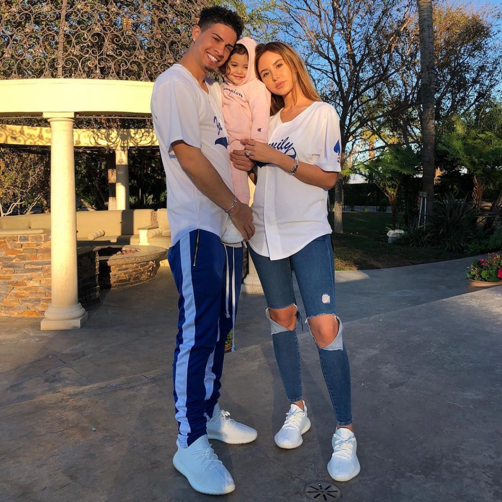 Elle Lively McBroom with her mom and dad