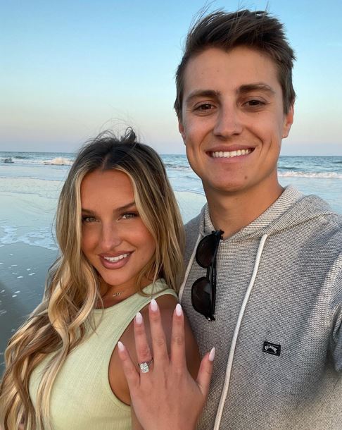 Zane Smith girlfriend McCall Gaulding showing off her engagement ring